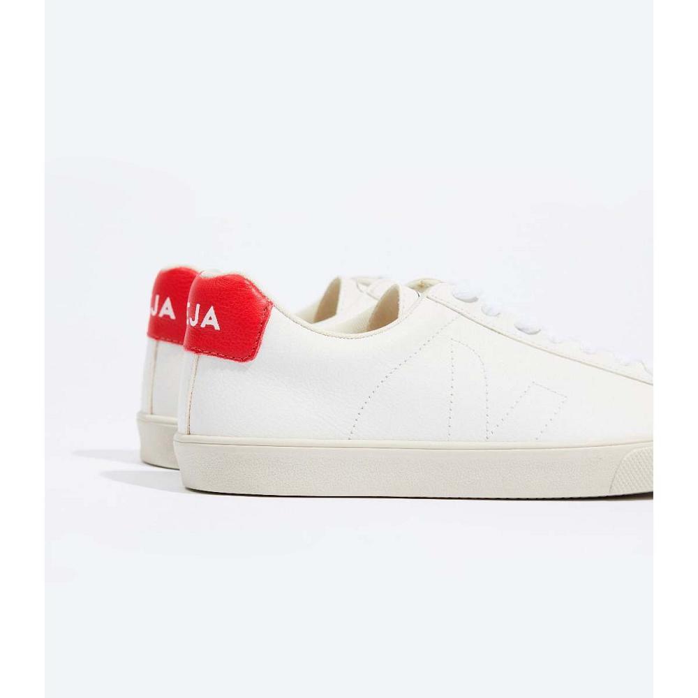 White/Orange Men's Veja ESPLAR CHROMEFREE Shoes | AU 195MQZ